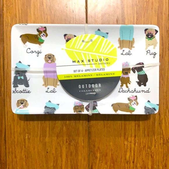 Max Studio Kitchen Nwt Max Studio Home Dogthemed Appetizer Plates Poshmark